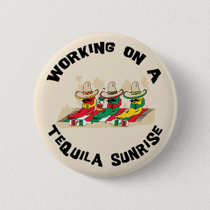 Lustiger mexikanischer Tequila-Sonnenaufgang Button