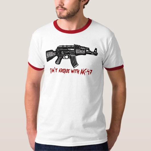 Lustiger Militär-T - Shirtentwurf des Russen AK 47 T-Shirt (Vorderseite)