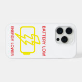 Lustiger minimaler Akku-Leer-Warn-Handyhülle iPhone Hülle (Rückseite (Horizontal))