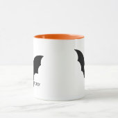 Lustiger minimaler Halloween-Schwarzer Fledermaus  Tasse (Zentrum)