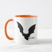 Lustiger minimaler Halloween-Schwarzer Fledermaus  Tasse (Links)