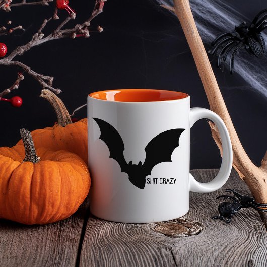 Lustiger minimaler Halloween-Schwarzer Fledermaus  Tasse