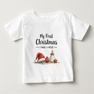 Lustiger Minimalist Mein erstes Weihnachten, ich h Baby T-shirt