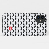 Lustiger Minischnurrbart mit den Lippen für Ihr Case-Mate iPhone Hülle (Rückseite (Horizontal))