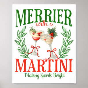 Lustiger mit einem Martini Junggesellinnenabschied Poster