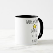 Lustiger Mitarbeiter Des Monats Becher Für Arbeit Tasse (VorderseiteRechts)