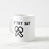 lustiger mittelalterlicher Becher Kaffeetasse (Vorderseite Links)