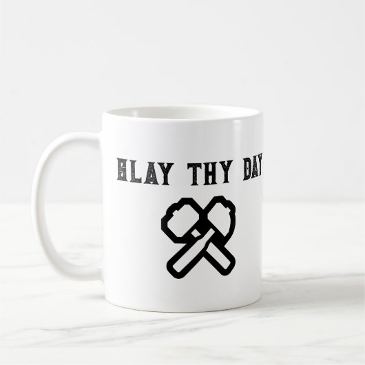lustiger mittelalterlicher Becher Kaffeetasse (Links)