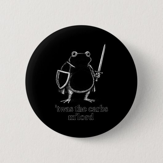 Lustiger mittelalterlicher Frosch-Meme-Kohlenhydra Button (Vorderseite)