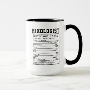 Lustiger Mixologist-Nährwertangaben Cocktail-Liebh Tasse