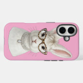 Lustiger Modehase mit Leopardenbrille Case-Mate iPhone Hülle (Rückseite (Horizontal))