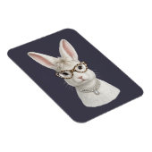 Lustiger Modehase mit Leopardenbrille Magnet (Rechte Seite)