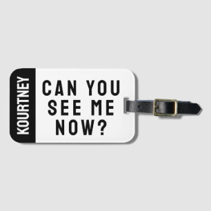 Lustiger Moderner Minimalist Schwarz und Weiß Gepäckanhänger