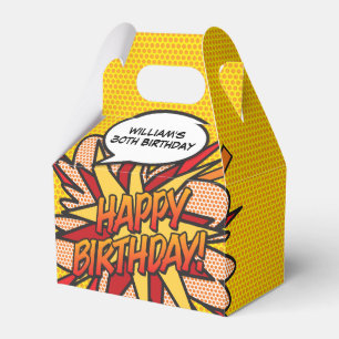 Lustiger moderner trendiger Comicbuch-Geburtstag f Geschenkschachtel