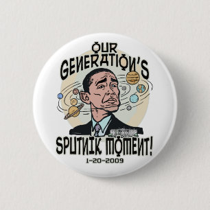 Lustiger Moment Obama Sputnik Button