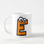 Lustiger Monogramm-Buchstabe E Kaffeetasse (Links)