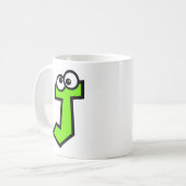 Lustiger Monogramm-Buchstabe J Kaffeetasse (Vorderseite Links)