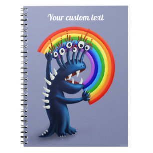 Lustiger Monster-Stolz-Regenbogen Notizblock