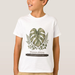 Lustiger Monstera für Kinder "Zertifiziertes Pflan T-Shirt