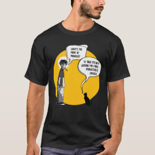 Lustiger Montag Katzen Büro Humor Sarkasmus T-Shirt