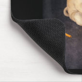 Lustiger Mops, der Meme-Zigarette raucht, Hund Mem Mousepad (Ecke)