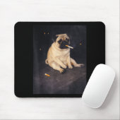 Lustiger Mops, der Meme-Zigarette raucht, Hund Mem Mousepad (Mit Mouse)