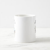 Lustiger Mops-Hund im Geschäftsanzug Kaffee Kaffeetasse (Mittel)