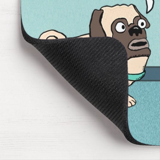 Lustiger Mops und Dackel Mousepad (Ecke)