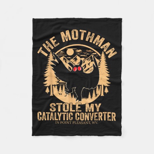 Lustiger Mothman stahl Katalysator Mothman Fleecedecke (Vorderseite)