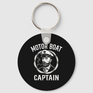 Lustiger Motorboot Kapitän Pontoon Bootfahren Moto Schlüsselanhänger