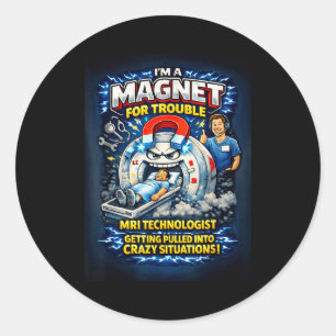 Lustiger MRT-Technologe Runder Aufkleber