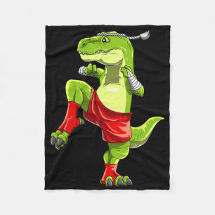 Lustiger Muay Thai T-Rex - Thai-Boxen  Fleecedecke