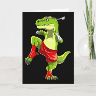 Lustiger Muay Thai T-Rex - Thai-Boxen  Karte