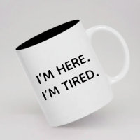 Lustiger müder Kaffeetassengeschenk für sie oder A
