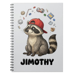 Lustiger Müllwaschbär Raccoon Jimothy Notizblock