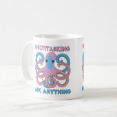 Lustiger Multi Tasking Frag Alles Oktopus Kaffeetasse (Vorderseite Links)