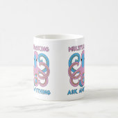 Lustiger Multi Tasking Frag Alles Oktopus Kaffeetasse (Mittel)