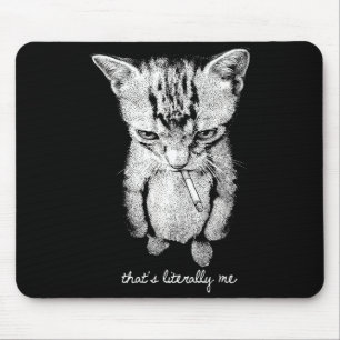 Lustiger Munchkin rauchender Kitzchen stehende Kat Mousepad