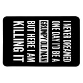 Lustiger mürrischer alter Mann Magnet | Geschenk f (Horizontal)