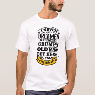 Lustiger mürrischer alter Mann T-Shirt