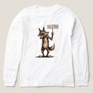 Lustiger, mürrischer Cartoon-Kojote außer Betrieb Tri-Blend Shirt