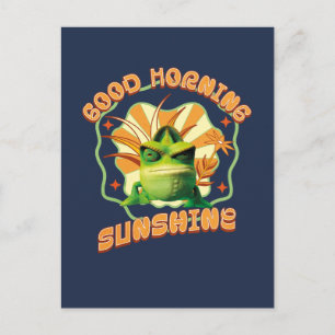 Lustiger mürrischer Chamäleon-Morgenhumor Postkarte