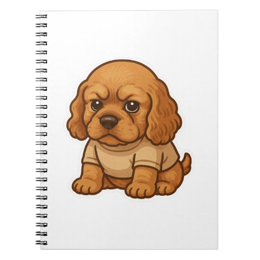 Lustiger mürrischer Hund personalisiertes Geschenk Notizblock (Vorderseite)
