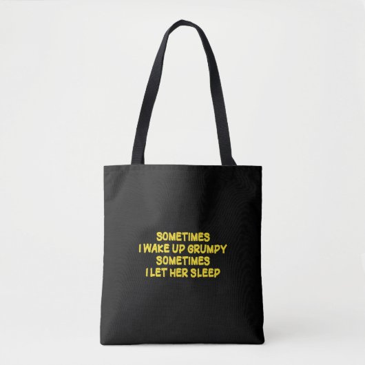 Lustiger mürrischer Morgenhumor für sie Tasche (Vorderseite)