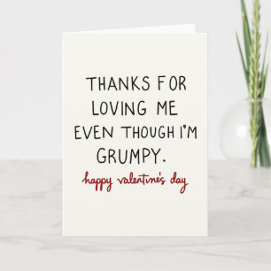 Lustiger mürrischer Valentinstagskarte Karte