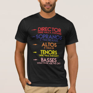 Lustiger Musik-Chor-singenmänner Kinder Chor T-Shirt