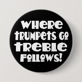 Lustiger Musik-Trompete-Knopf Button (Vorderseite)