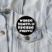 Lustiger Musik-Trompete-Knopf Button (Beispiel)