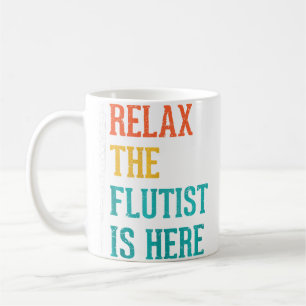 Lustiger Musiker Flötist Orchester Flöte Kaffeetasse