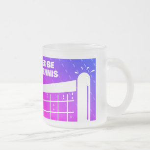 Lustiger Muss-haben-Tennis-Teebecher für regnerisc Mattglastasse